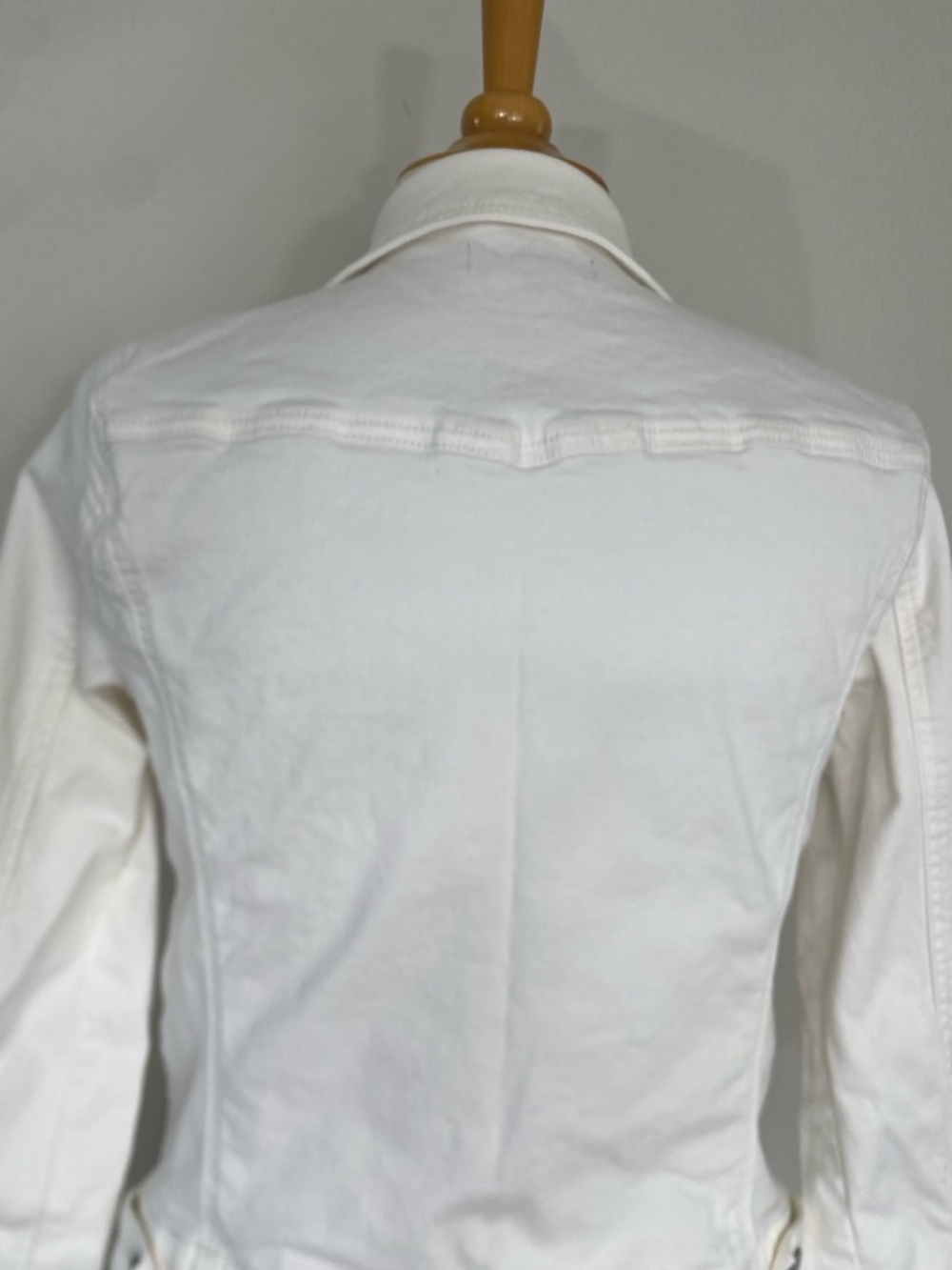 Prosperity Women's White Stretch Denim Jacket Size Small Coastal Cowgirl Casual - Picture 8 of 16